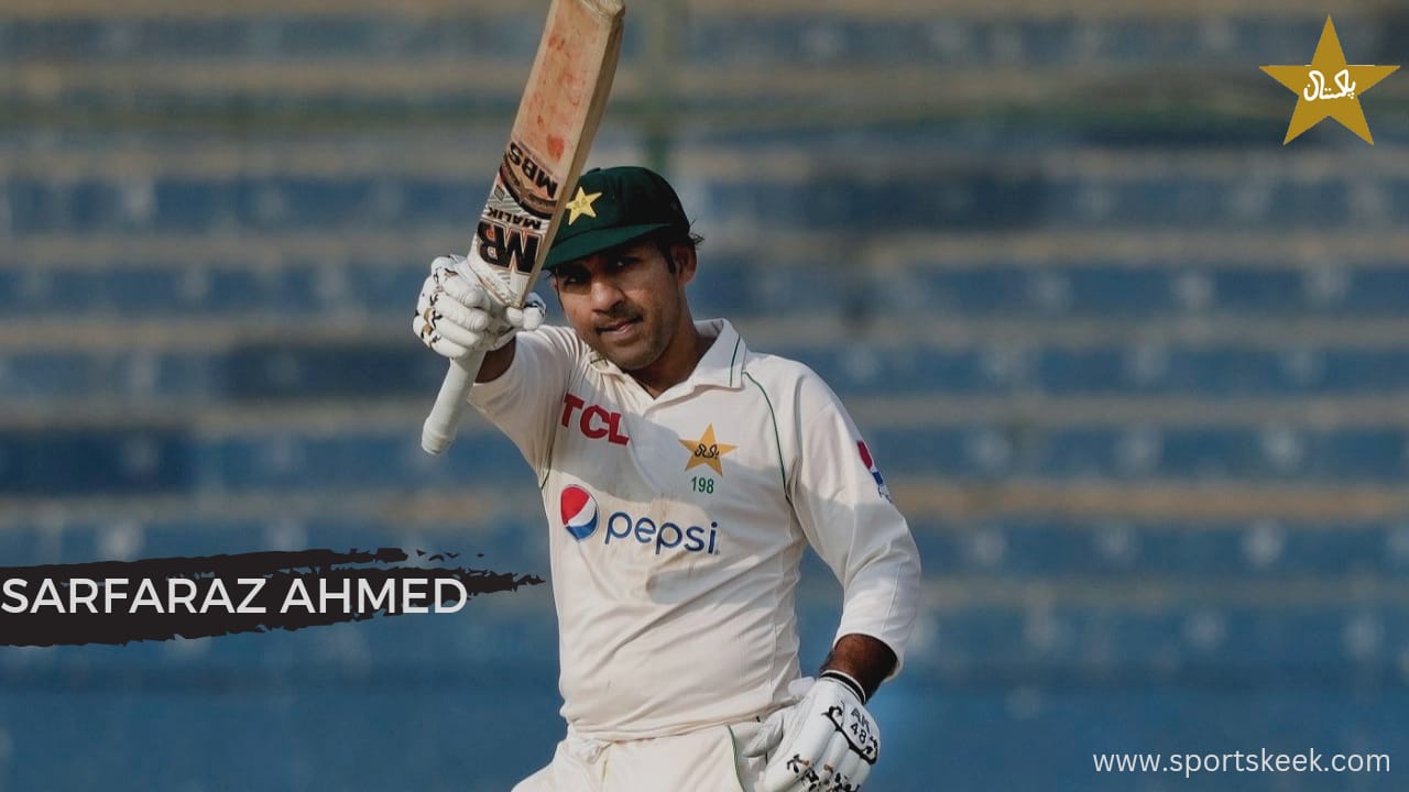 Sarfaraz Ahmed scored his first Test century in eight years on 118